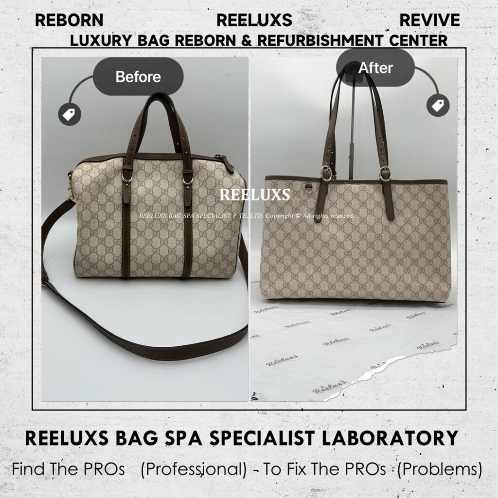 GG Supreme Canvas Boston Bag Customisation to Gucci GG Emblem Large Tote… — frame 1