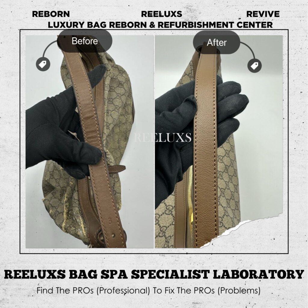 GG Supreme Nice Hobo Bag Canvas Coating Peeling Oxidation Leather Scratch — frame 2