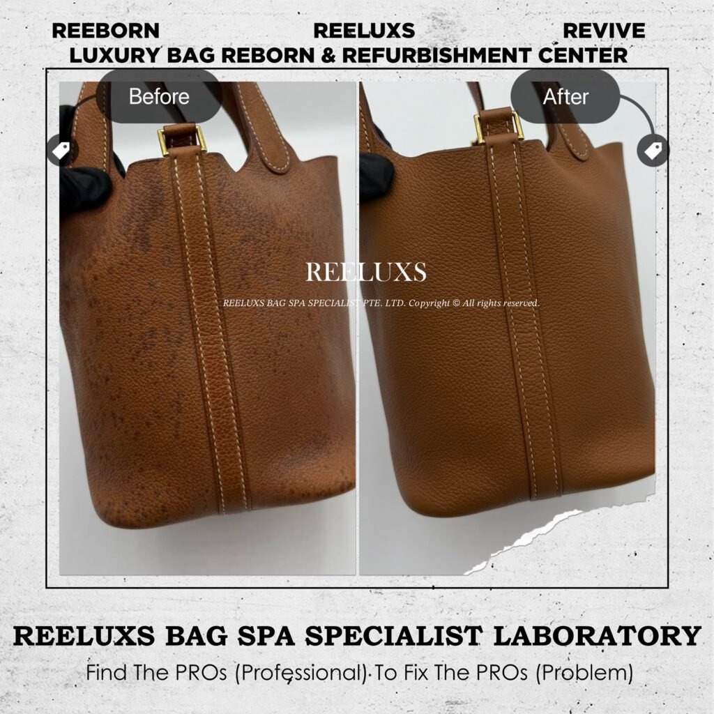 Picotin Lock 18gold Taurillon Clemence Leather Bag Mold Spot Oxidation Color Faded… — frame 1