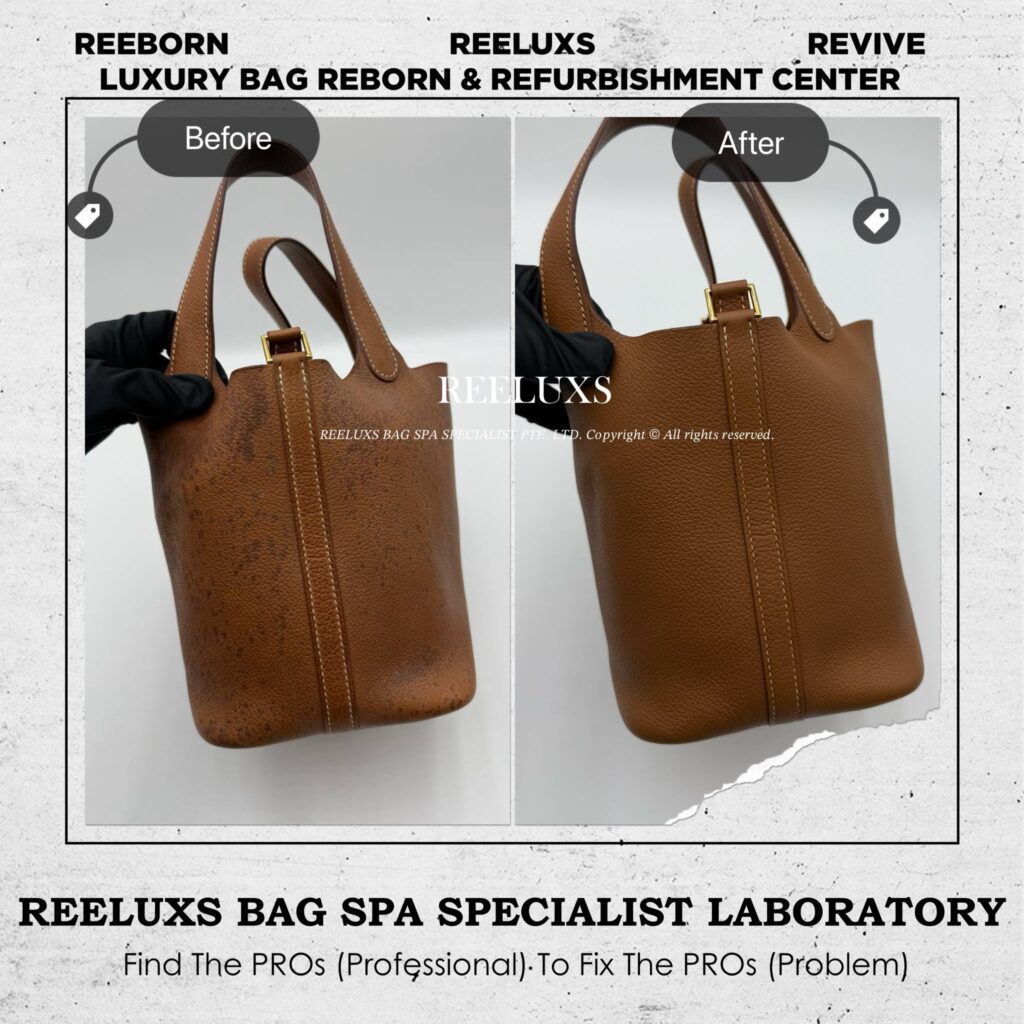 Picotin Lock 18gold Taurillon Clemence Leather Bag Mold Spot Oxidation Color Faded… — frame 2