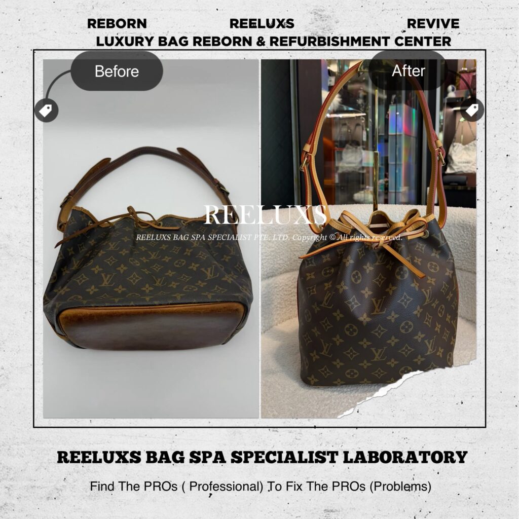 Noé Bucket Bag Canvas Peeling Oxidation Vachetta Leather — frame 3