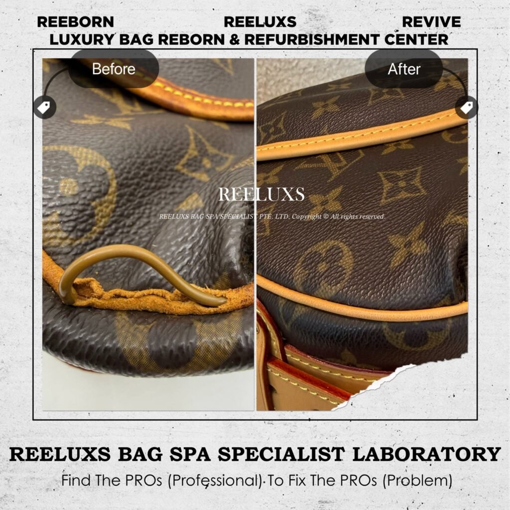 Monogram Tulum Shoulder Bag Broken Vachetta Handle Piping Oxidized Leather Faded Gold… — frame 1