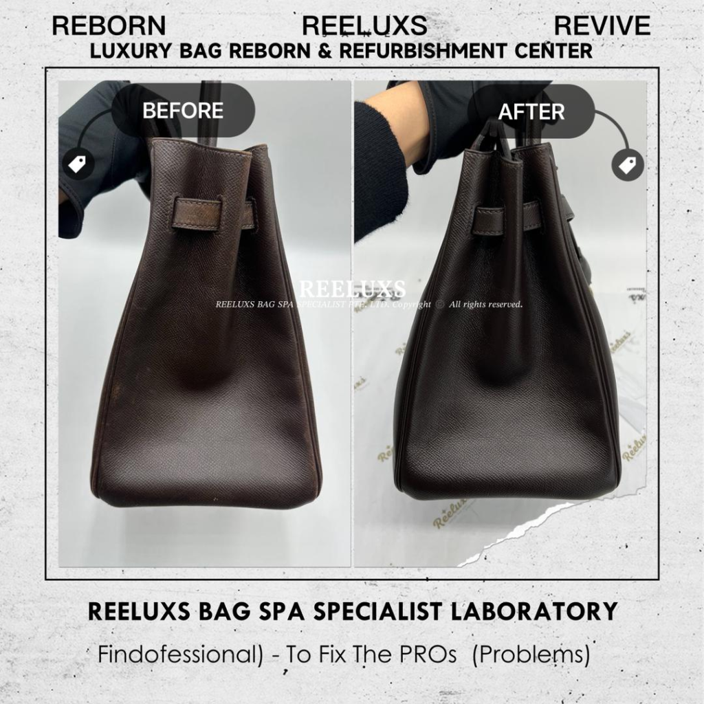 Birkin Bag Corner Peel Off Color Peeling Color Faded Peeling Restoration — frame 3