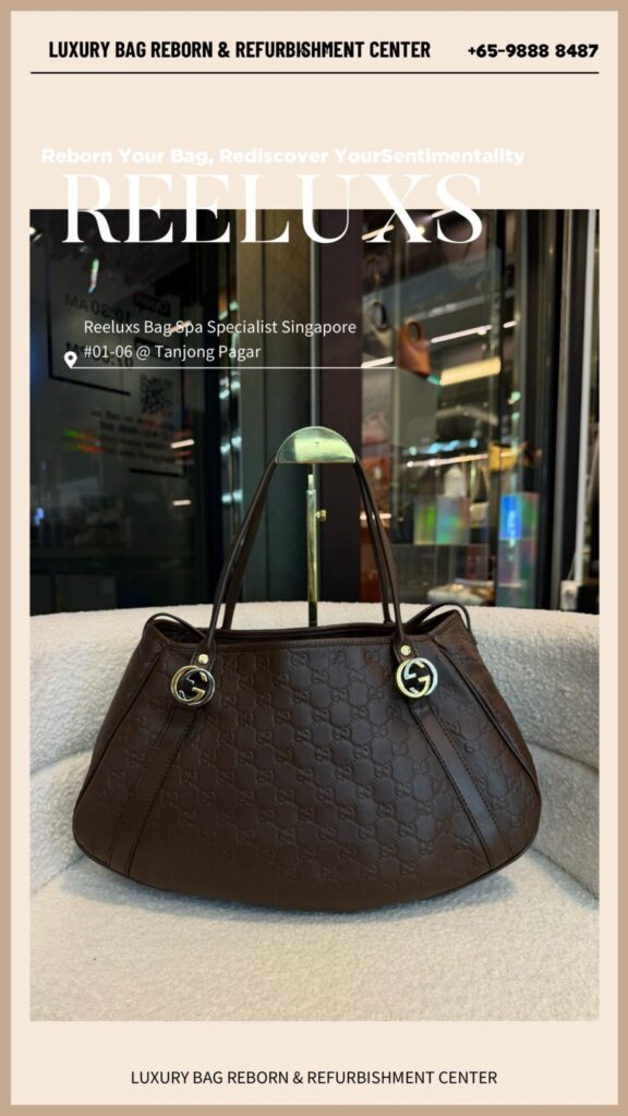 Guccissima GG Twins Shoulder Bag Color Peeling Oil Edges Cracked Out Of… — frame 2