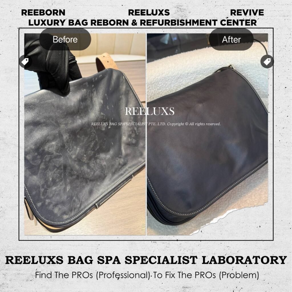 Barda Messenger Bag Mould Spot Oxidation Stains Removal Treatment Mould Removal — frame 1