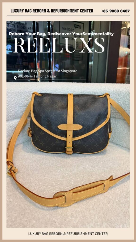 Saumur 30 Crossbody Bag Vachetta Gold Hardware Oxidation Plating — frame 2