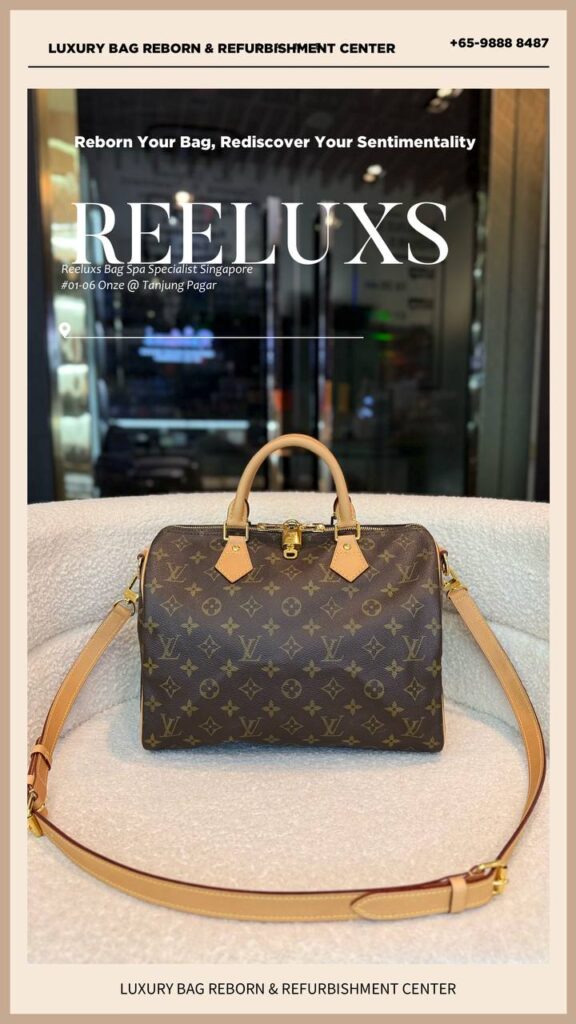 Speedy Bandoulière Handbag Damaged Vachetta Leather Tarnished Hardware Customized Long Strap — frame 2