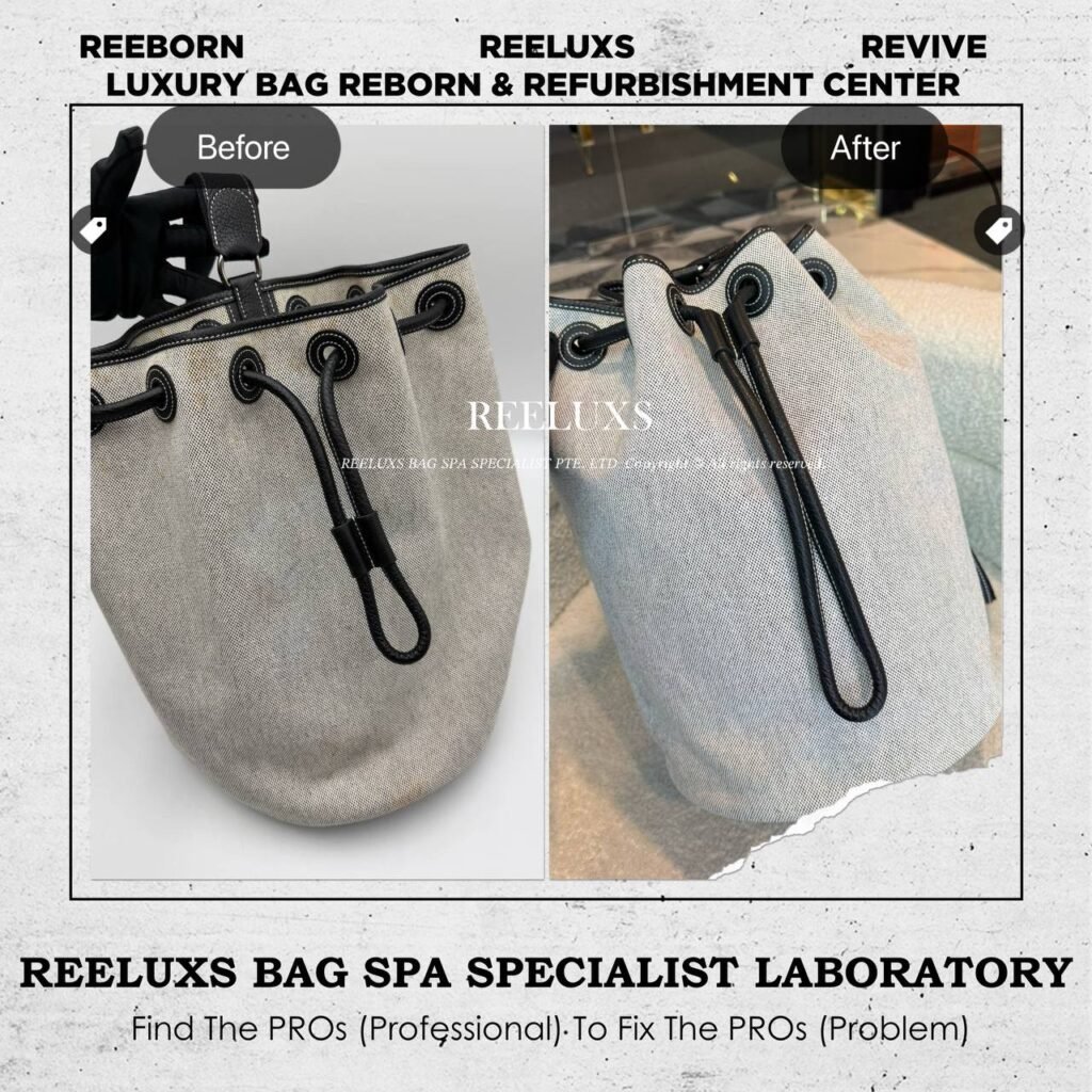 Sac Marin or Recif Bucket Bag Yellowish Stains Mold Spot Oxidation Stain… — frame 1