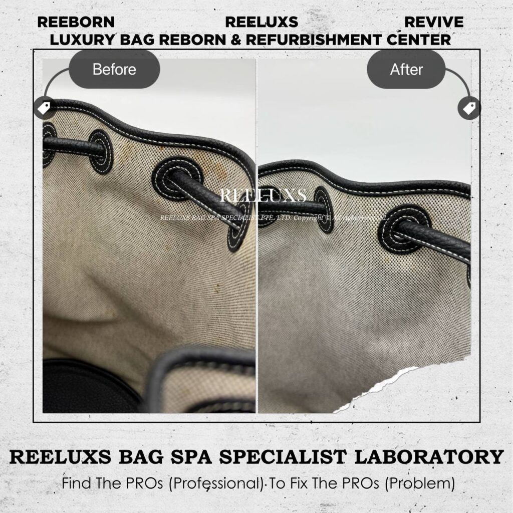 Sac Marin or Recif Bucket Bag Yellowish Stains Mold Spot Oxidation Stain… — frame 3