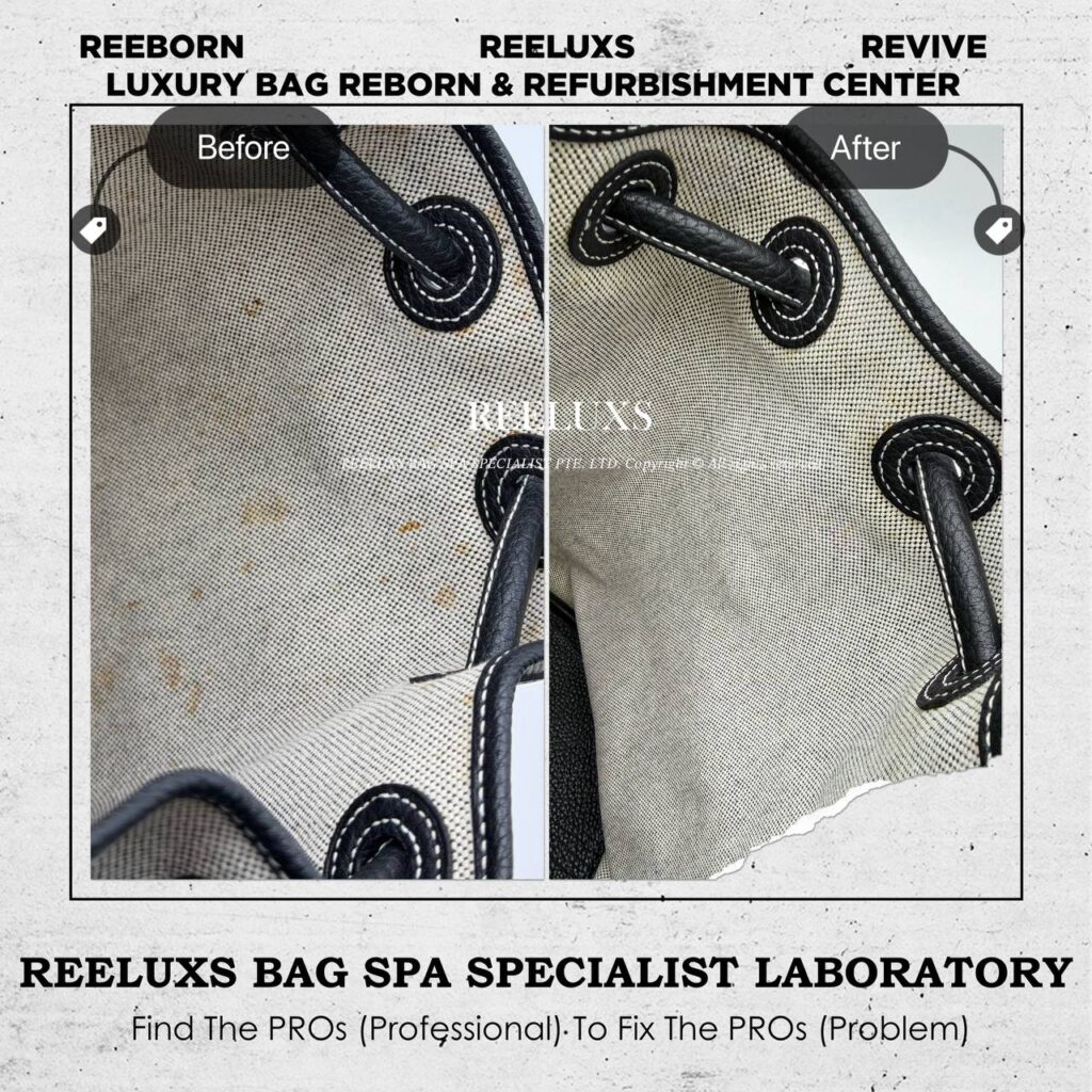 Sac Marin or Recif Bucket Bag Yellowish Stains Mold Spot Oxidation Stain… — frame 2