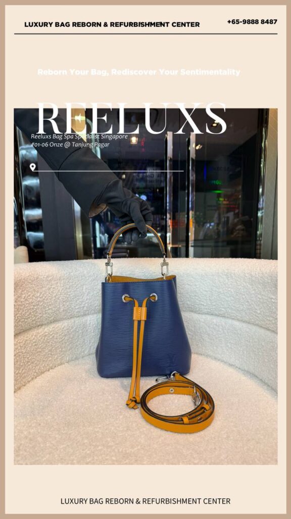 Néonoé BB Bucket Bag Sticky Handle Oil Edge Melted Cracked Broken Drawstring — frame 2