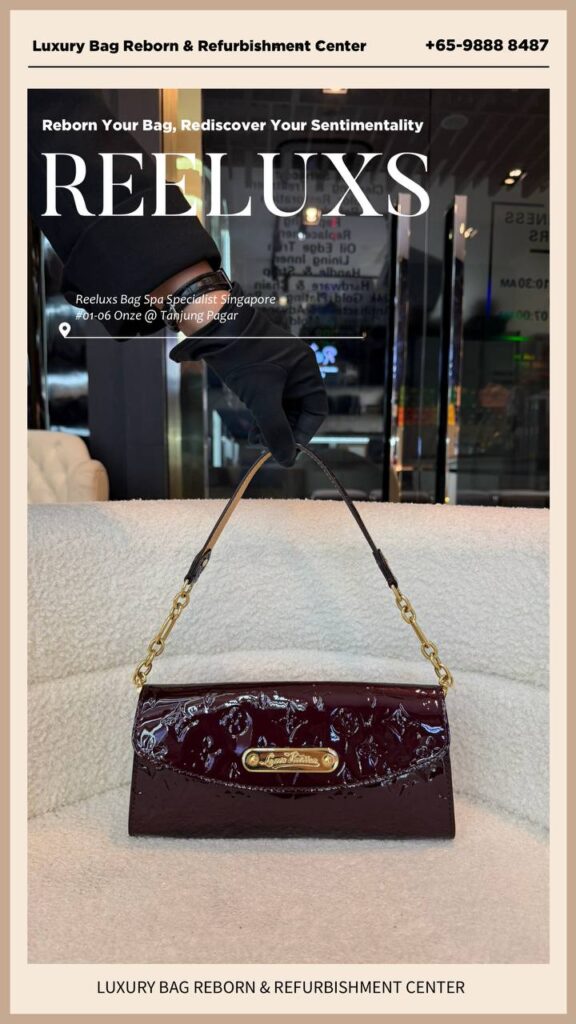 Sunset Boulevard Bag Patent Leather Oxidation White Patches Handle Cracking — frame 2