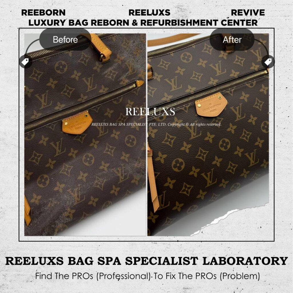 Monogram Iéna MM Tote Bag Canvas Oxidation Vachetta Leather Cracking — frame 1