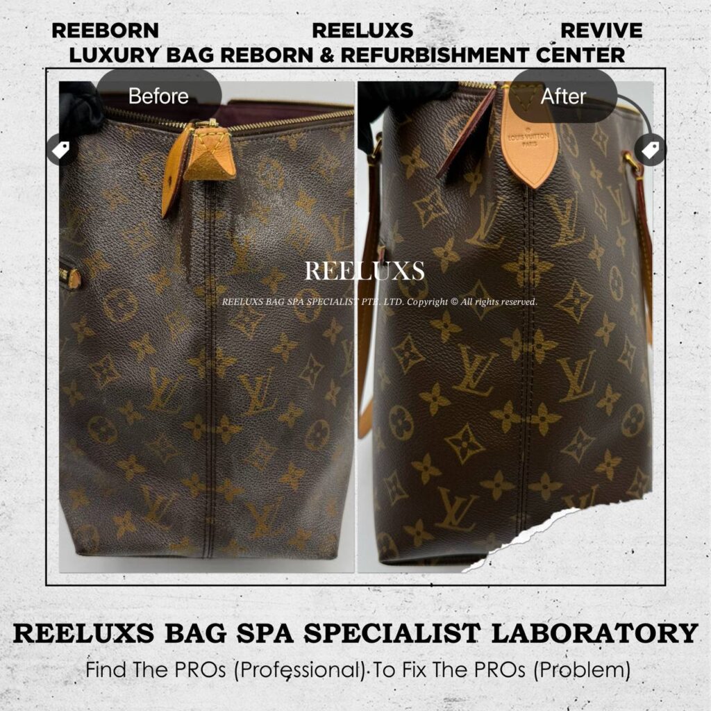 Monogram Iéna MM Tote Bag Canvas Oxidation Vachetta Leather Cracking — frame 4